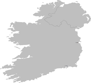 Ireland Contour Map Clip Art