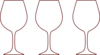 Wine Glass Silhouettes Clip Art