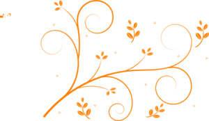  Floral Vine Orange Clip Art