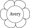 Avery Window Flower 2 Clip Art