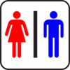 Colored Sign Bathroom / Wc / Man & Woman Clip Art