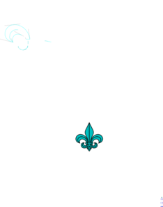 Ffs Fleur De Lis Teal Clip Art