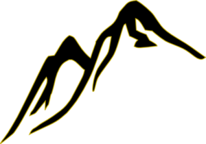 Black&gold Mountain Outline Clip Art at Clker.com - vector clip art