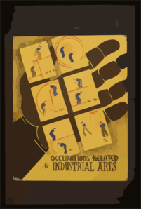 Occupations Related To Industrial Arts  / Designed By Blanche L. Anish. Clip Art