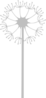 Gray Dandelion Clip Art