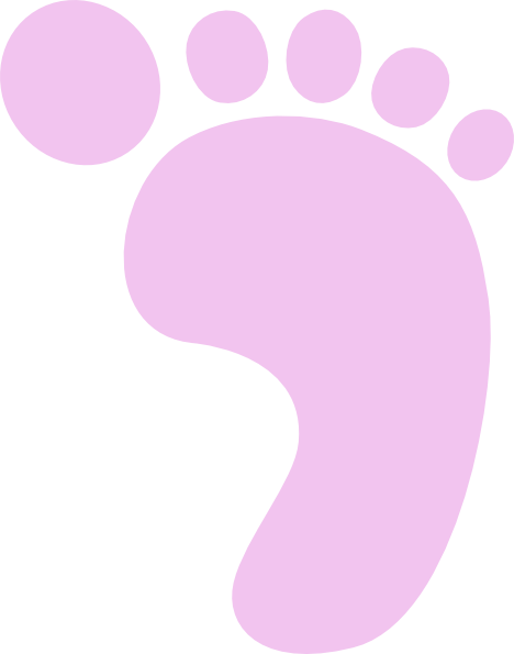 Pink Baby Footprint Clip Art At Vector Clip Art Online