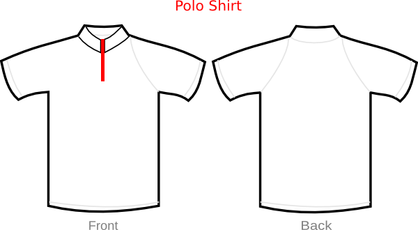 Polo Shirt White With Zipper Clip Art at Clker.com - vector clip art ...
