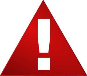 Red Warning Triangle White Exclamation Mark Clip Art