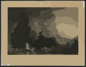 Voyage Of Life - Childhood From The Original Painting By Thomas Cole, In The Possession Of Rev D Gorham D. Abbott, Spingler Institute, New York / Painted By Thomas Cole ; Engraved By James Smillie. Clip Art