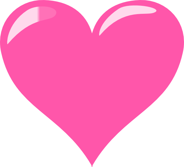 Download Pink Heart Clip Art at Clker.com - vector clip art online ...