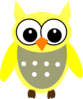 Yellow Gray Owl Clip Art
