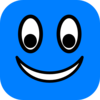 Blue Square Smily Clip Art