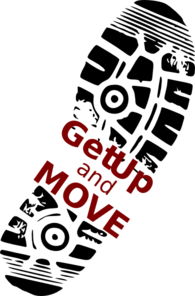 Get Up And Move Red3 Clip Art