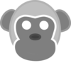 Dan Monkey Grey 100x86 6 Clip Art