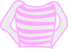 Pink Striped Long Sleeve Shirt Clip Art