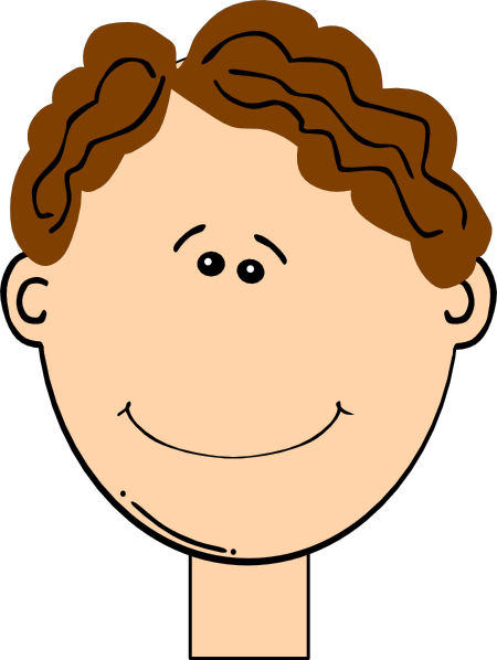 Happy Brown Hair Boy Clip Art at Clker.com - vector clip art online