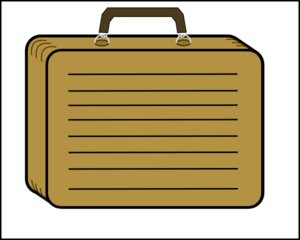 Lined Suitcase With White Background Clip Art at  - vector clip  art online, royalty free & public domain