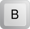 B Keyboard Button Clip Art