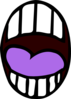 Mouth - Open - Light Purple Tounge Clip Art