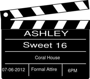 Ashley Hollywood Theme Party Clip Art
