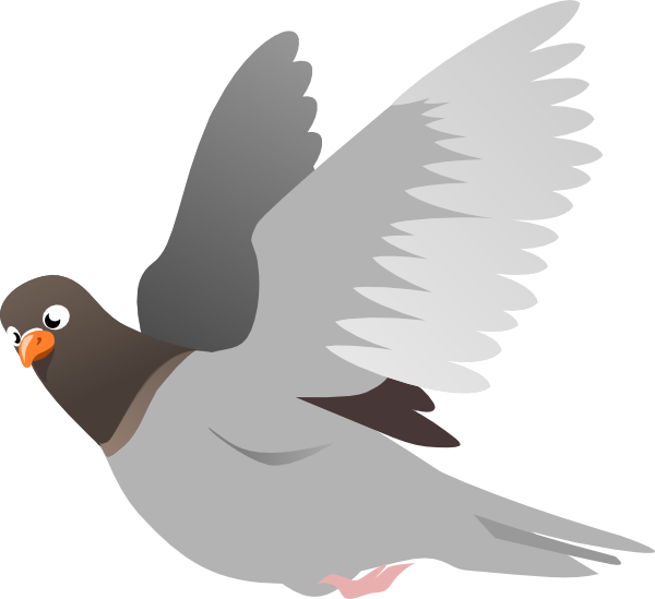 A Flying Pigeon Clip Art at Clker.com - vector clip art online, royalty