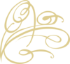 Decorative Swirl - Gold Clip Art