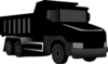 Black Gray Dump Truck Clip Art