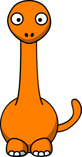 orange colour dinosaur