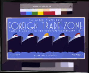 The United States  First Foreign Trade Zone Staten Island, City Of New York, Opened February 1, 1937 / J. Rivolta. Clip Art