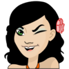 Comic Girl Winking Clip Art