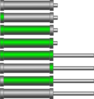 Hydraulic Cylinders Green Clip Art
