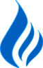 Blue Flame Solid Color Contur Clip Art