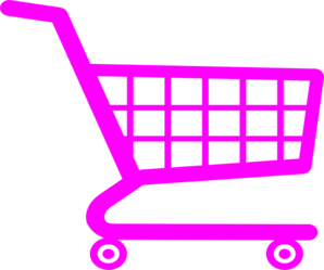 Shopping Cart - Pink Clip Art