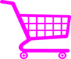 Shopping Cart - Pink Clip Art
