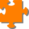 Orange Jigsaw Clip Art