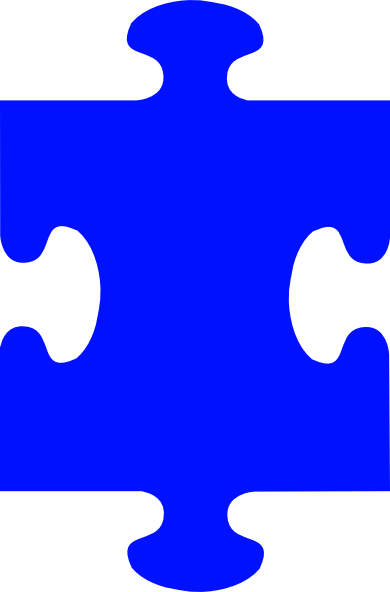 Puzzle Piece Blue Clip Art at Clker.com - vector clip art online