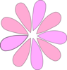 Pink Flower Yellow Center Clip Art