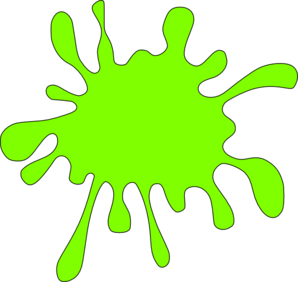 Lime Green Ink Spot Clip Art