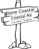 Gone Coastal Sign Clip Art