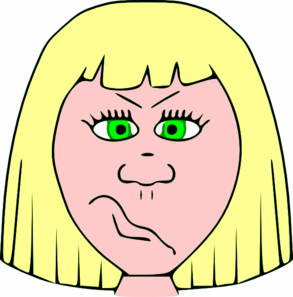 blonde confused female clip