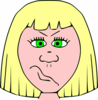 Blonde Confused Female Clip Art