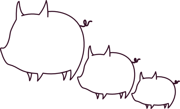 Pig Outline Clip Art at Clker.com - vector clip art online, royalty