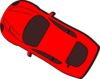 Red Car - Top View - 150 Clip Art