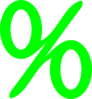 Green Percent Clip Art