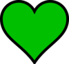 Green Heart Or Clover Leaf  Clip Art