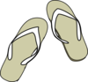 Flip Flops Black White Clip Art