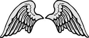 Stone Gray Angel Wings Clip Art