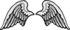 Stone Gray Angel Wings Clip Art