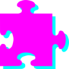 Pink N Turq Puzzle Clip Art