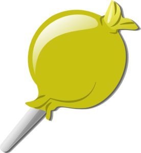 Yellow Lolly Clip Art